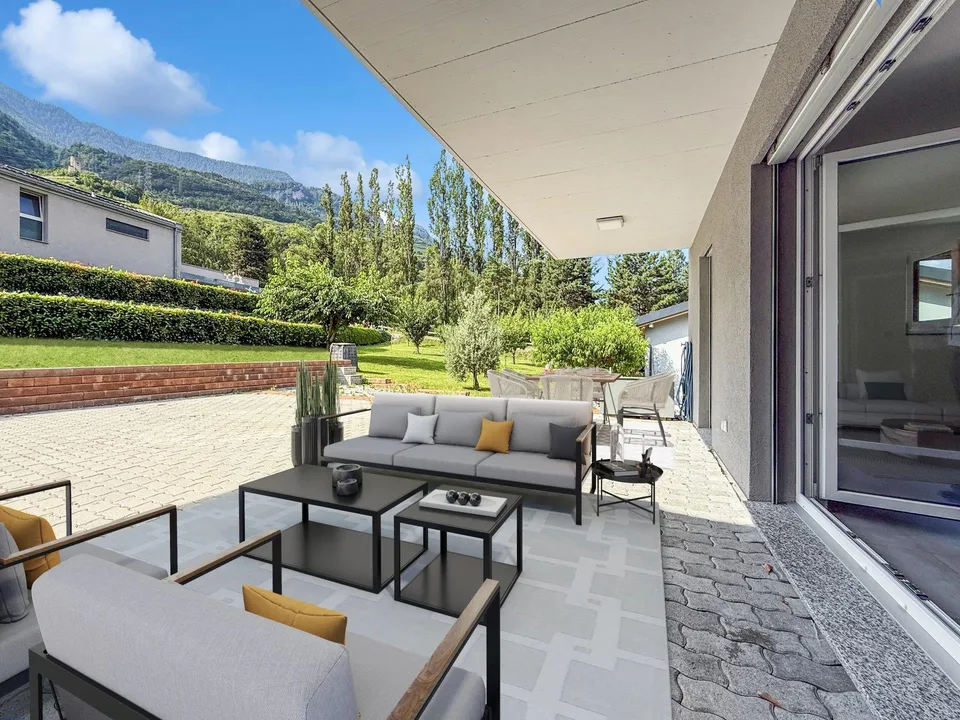 4,5 p. with unobstructed view - Private terrace and garden