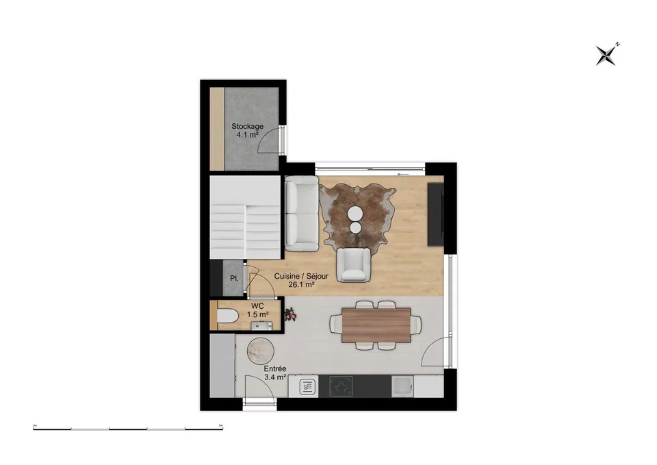 3.5-room semi-detached villa in solid wood – photo 10 of 13