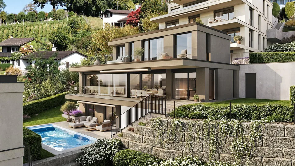 AQUA: Exklusives Einfamilienhaus mit Pool