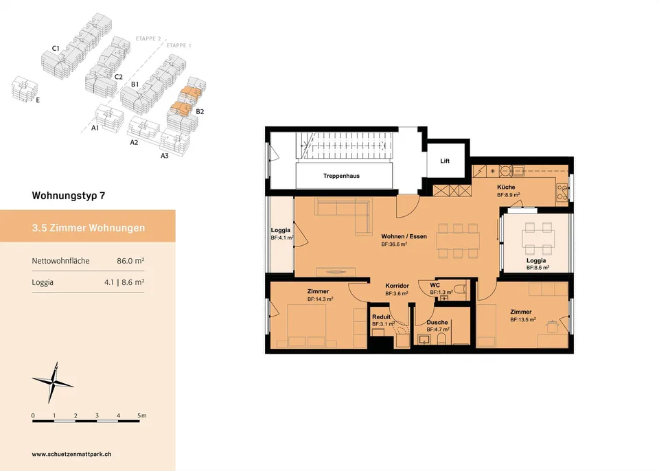 Hochwertige 3.5 Zimmer Eigentumswohnung im Schützenmattpark-Quartier – photo 9 sur 10