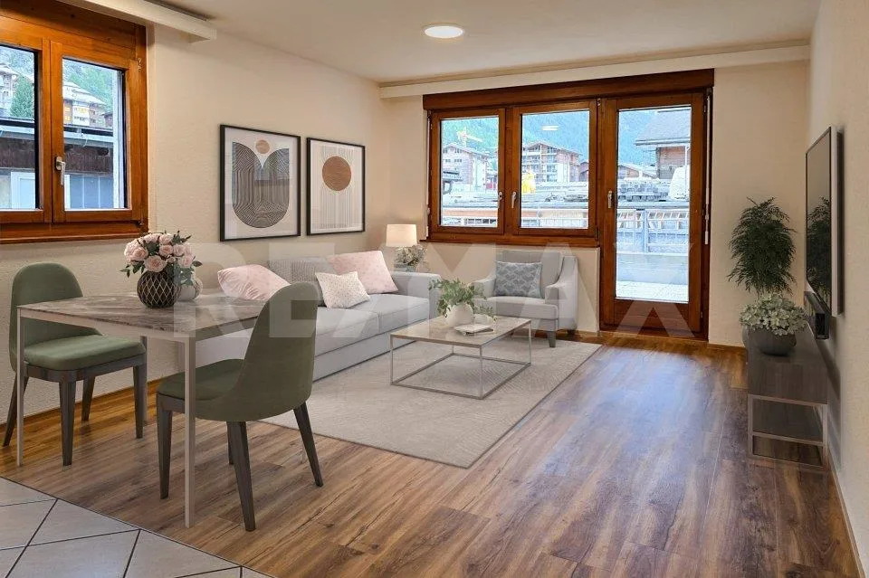 2.5-Zimmerwohnung mit grosser Terrasse und Matterhornsicht in Zermatt