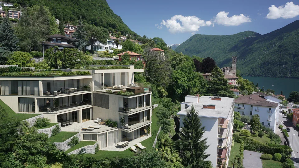 LUXURY APARTMENT WITH GARDEN AND MAGNIFICENT VIEWS OF LAKE LUGANO