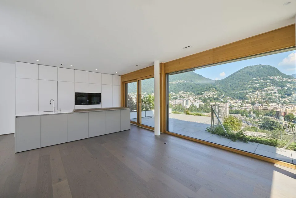 Attico in vendita a Lugano con Terrazza, Giardino e Vista Lago
