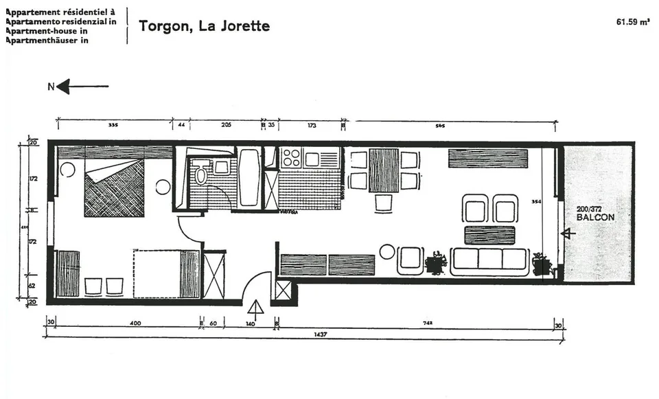 Torgon, superbe 2.5 pièces traversant résidence "La Jorette" – Foto 11 von 11