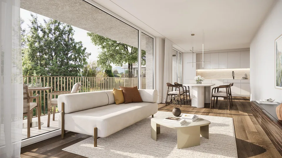 Stilvolle Neubauwohnung mit umlaufender Terrasse