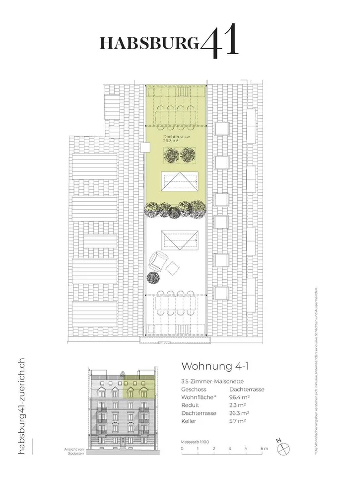 Wohnen über den Dächern Zürichs – exklusive 3.5-Zimmer-Attikawohnung – photo 9 sur 9
