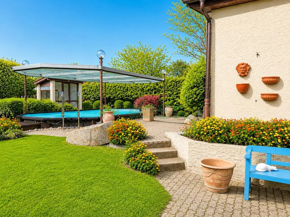 Accogliente villa unifamiliare su un piano con bel giardino e piscina – Foto 6 von 15