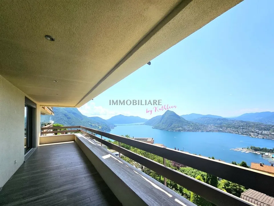 Luxuriöse Ferienwohnung mit Panorama-Seeblick über Lugano