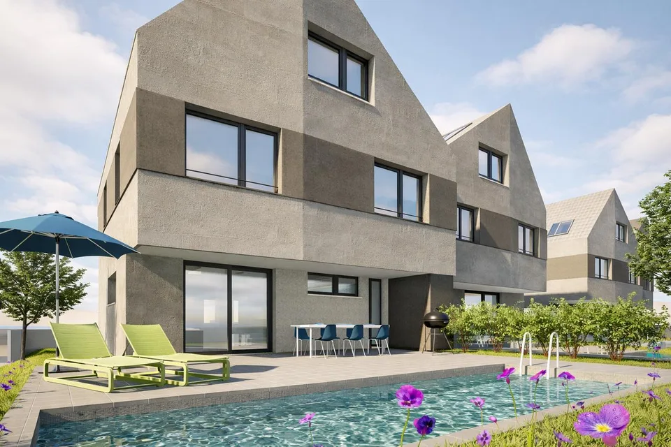 Neubauprojekt Allmendgasse mit vier 7.5-Zimmer-Doppelhäuser (Haus C)