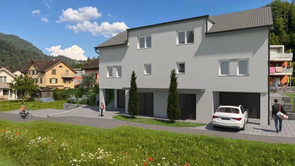 Neubauprojekt -  Doppel-Einfamilienhaus an zentraler Lage mit Ausba...