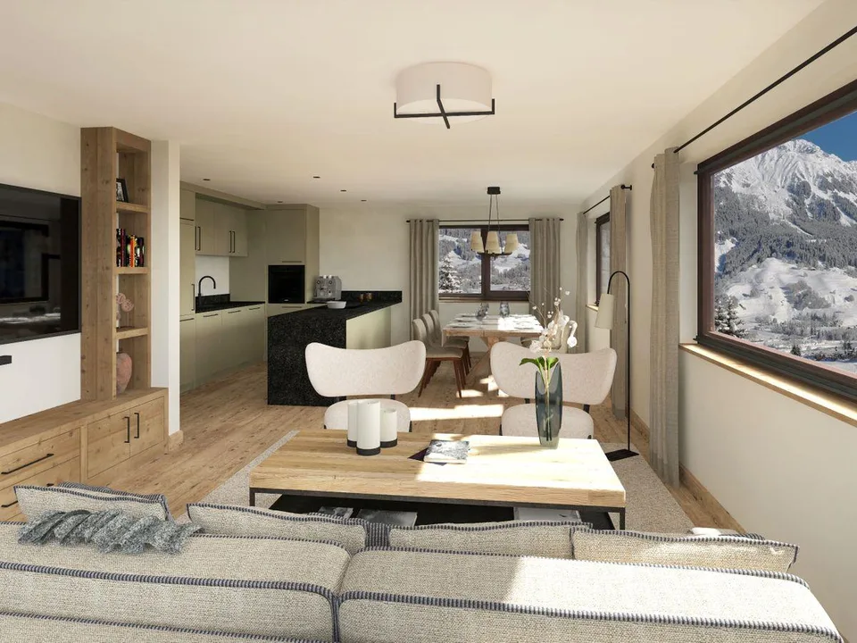 3.5 Zimmerwohnung im Erdgeschoss im Haus Madrisa Alpenblick