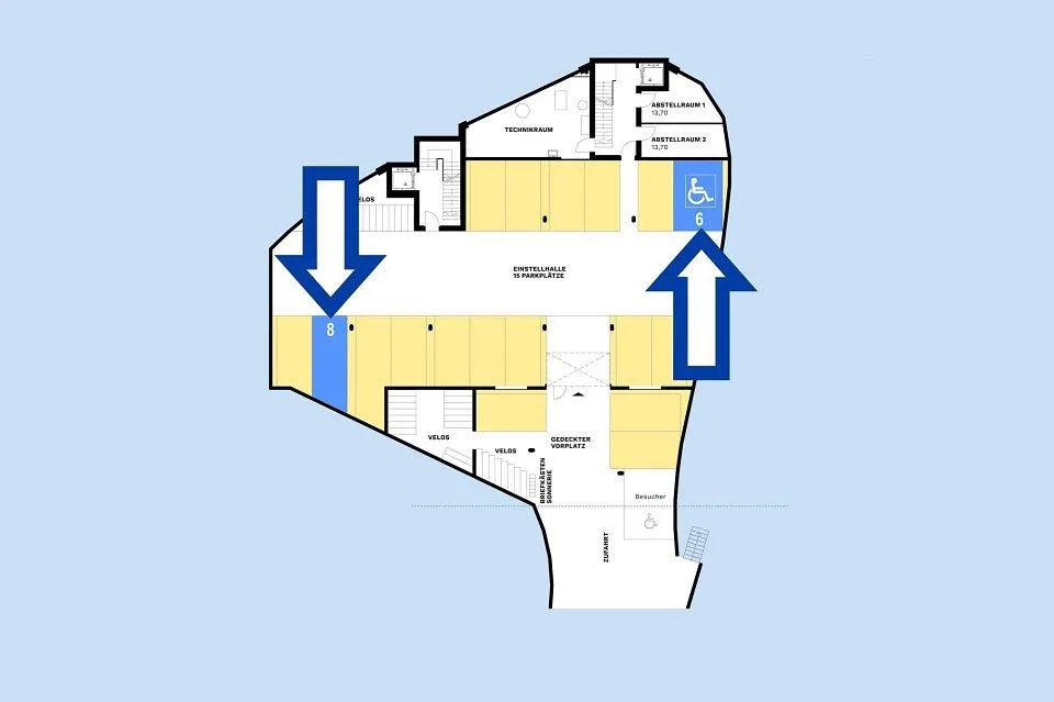 Extragrosse Einstellhallenplätze nahe Aarau