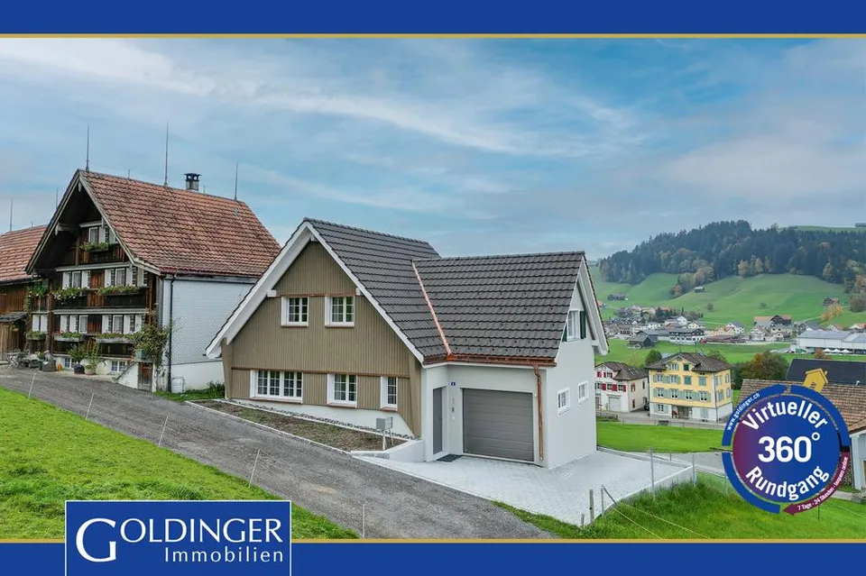 Moderner Neubau inmitten der Appenzeller Hügellandschaft