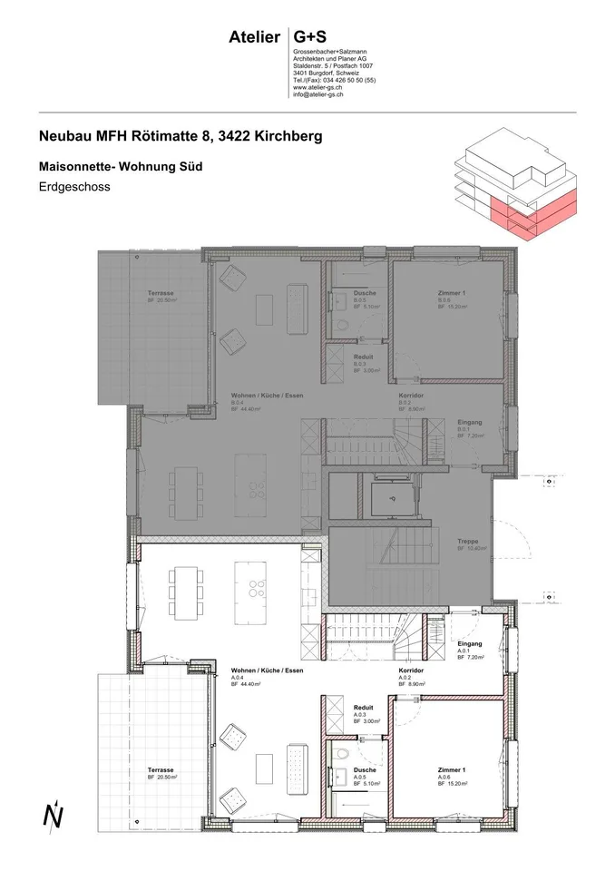 Vivere come in una casa unifamiliare - esclusiva maisonette di 6,5 stanze 162m2
