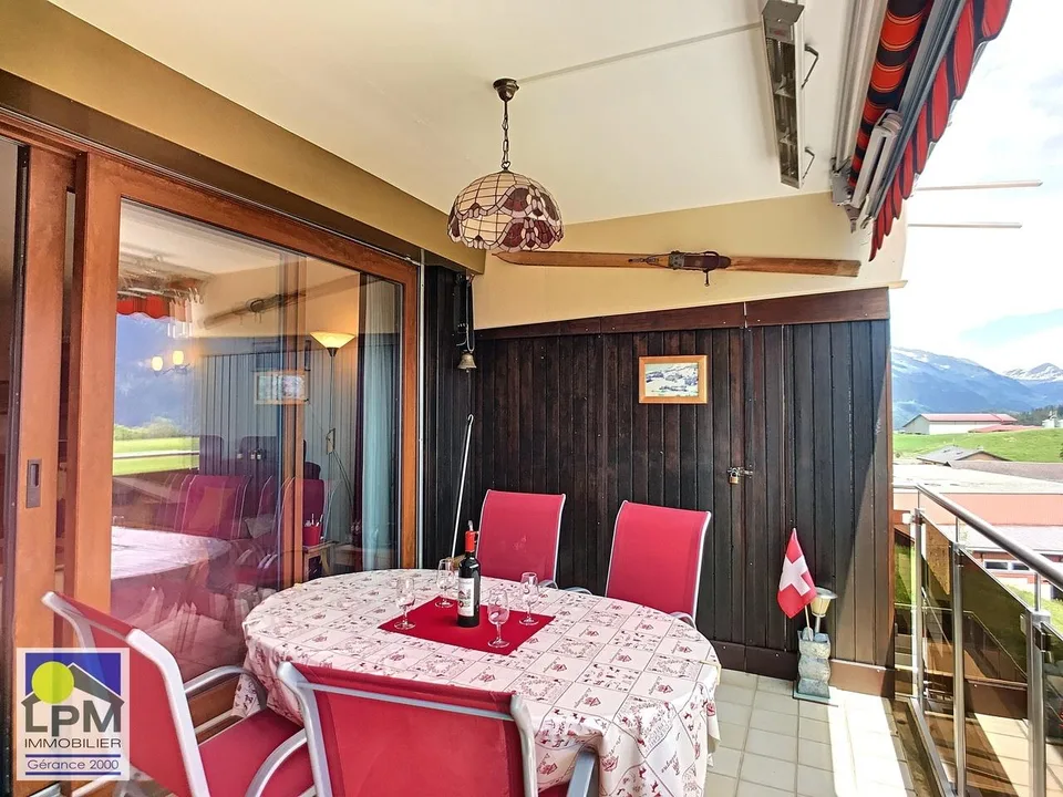 3.5p avec balcon plein sud et vue panoramique sur les Alpes