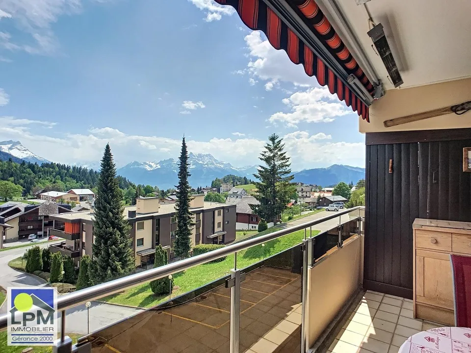 3.5p avec balcon plein sud et vue panoramique sur les Alpes