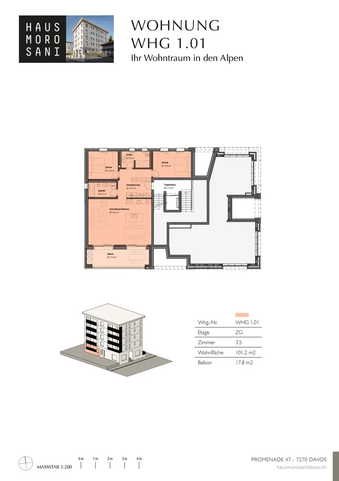 3 1/2-ZW NEUBAU HAUS MOROSANI, NR. 1.01 (Erstwohnung) – photo 13 sur 13