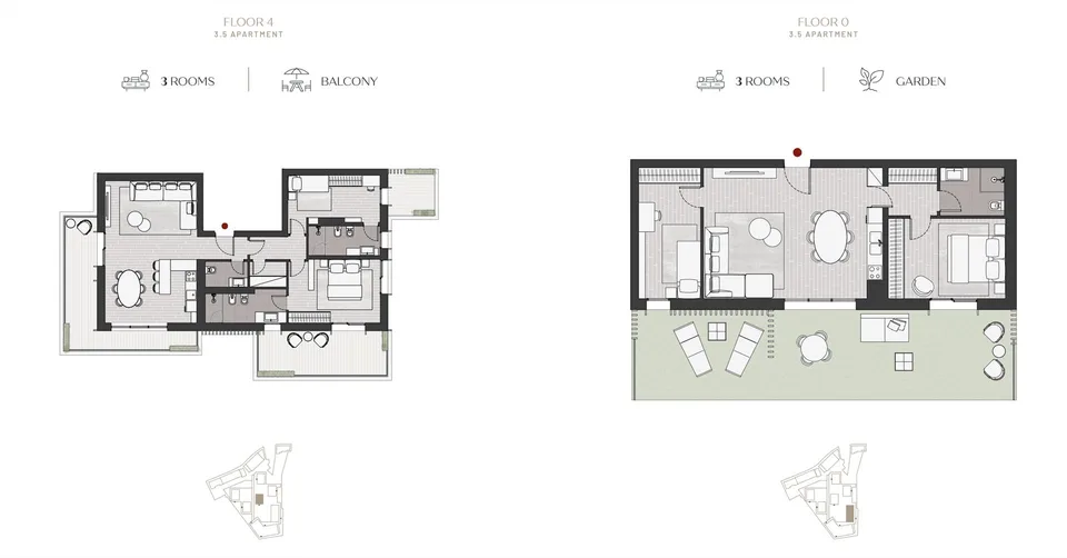 3.5-Room Apartment in New Minergie Building – Stabio Garden Living