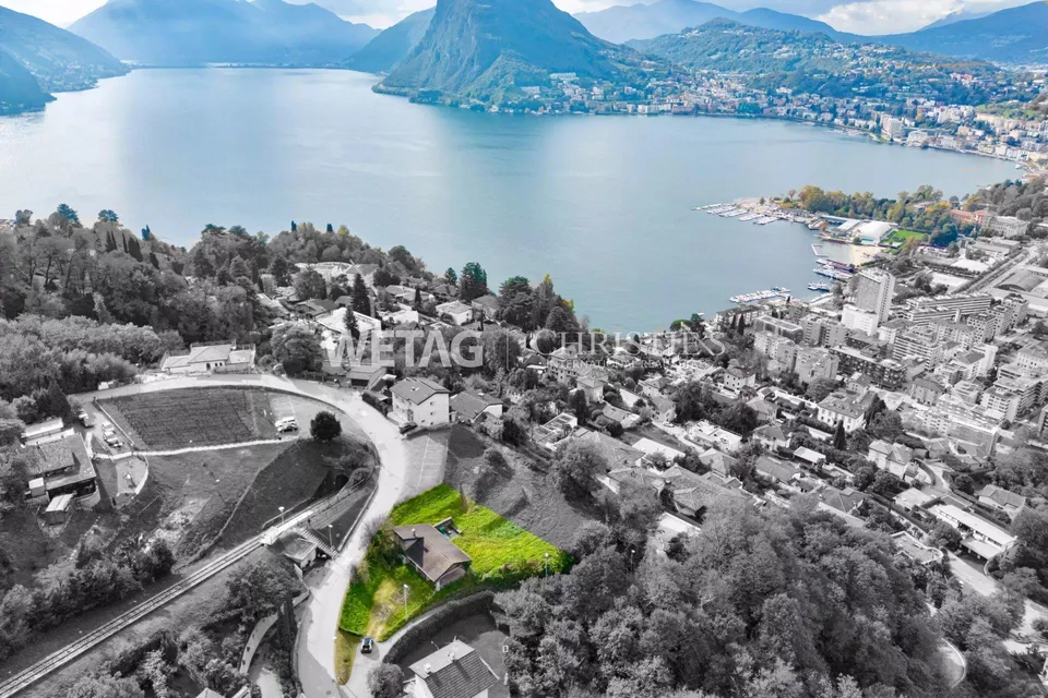 Lugano: 679 m² Bauland mit bewilligtem Bauprojekt & erteilter Baube...