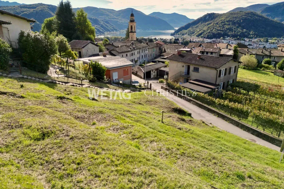 Lugano-Neggio: Baugrundstück von 1'137 m² mit Blick auf den Luganer...