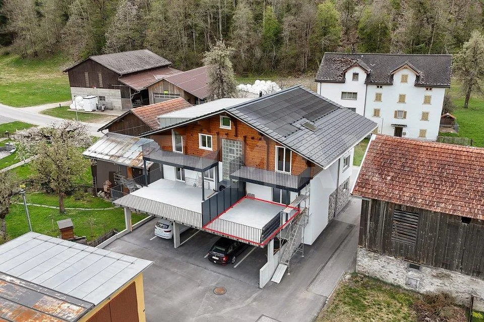 3½ -Zimmer-Wohnung Nr. 3 mit grossem Balkon im 1. OG als Zweitwohnsitz