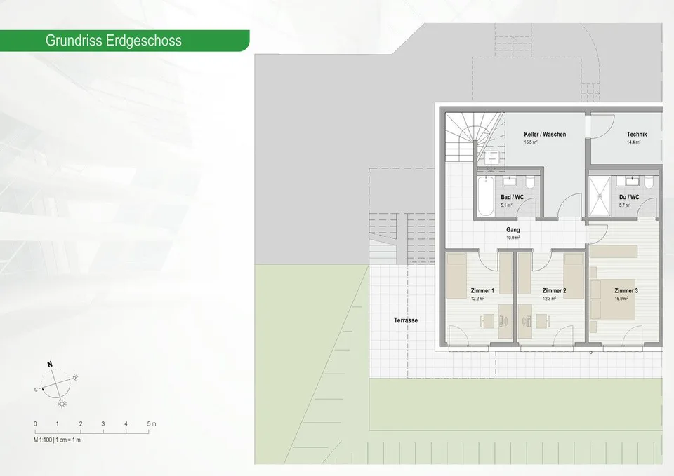 Schöne 4.5-Zimmer Doppel-Einfamilienhaushälfte in Huttwil