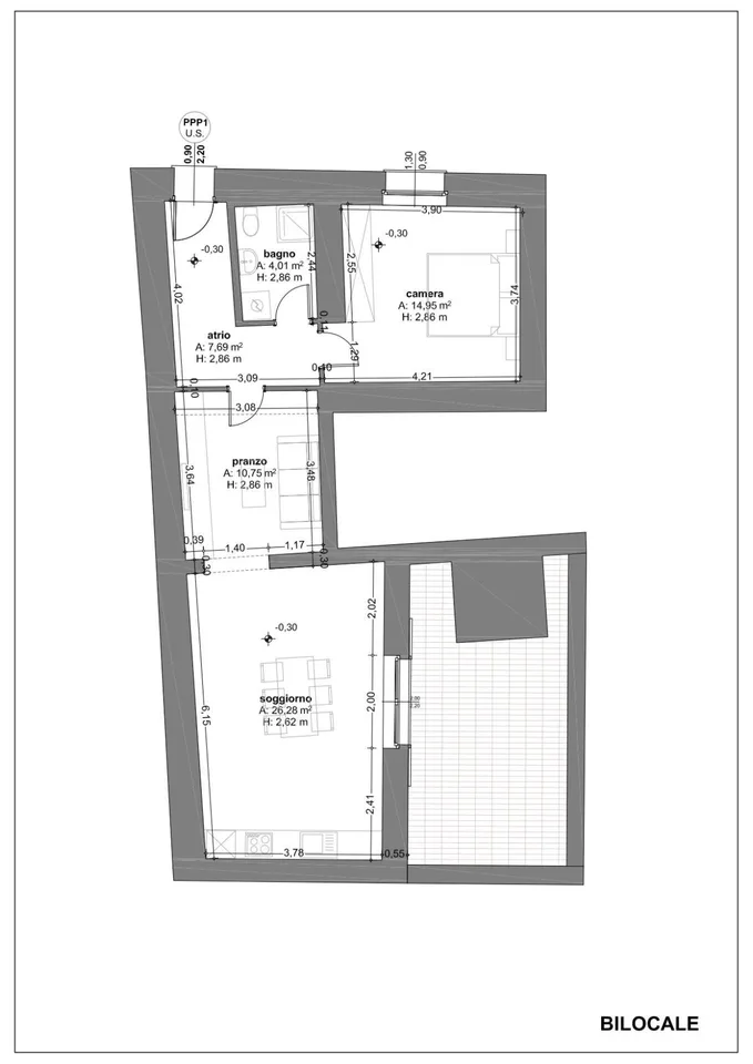 AMPIO E MODERNO 2.5 LOCALI CON CORTILE PRIVATO – photo 8 sur 8