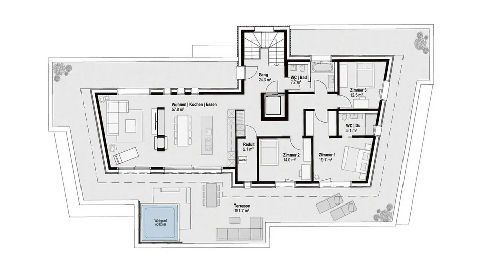Exklusive 4½-Zimmer Attikawohnung mit grosszügiger Terrasse – foto 11 di 12
