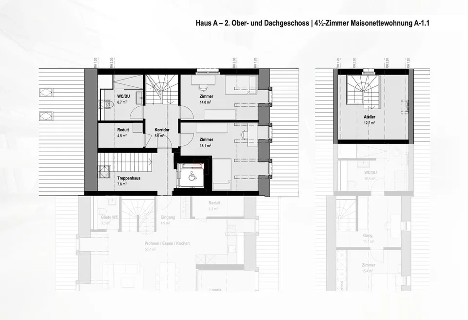 4½-Zimmer-Maisonette-Wohnung mit Atelier in Ettingen – Foto 9 von 28