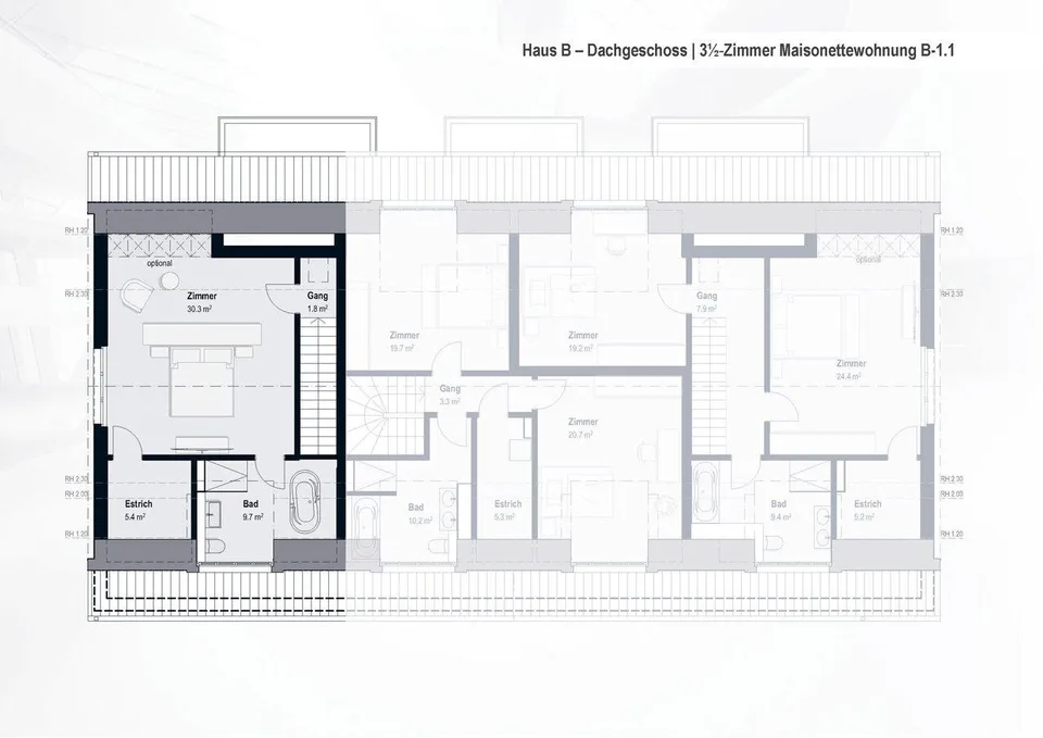 3½-Zimmer Maisonette-Wohnung mit Wintergarten – photo 6 of 22