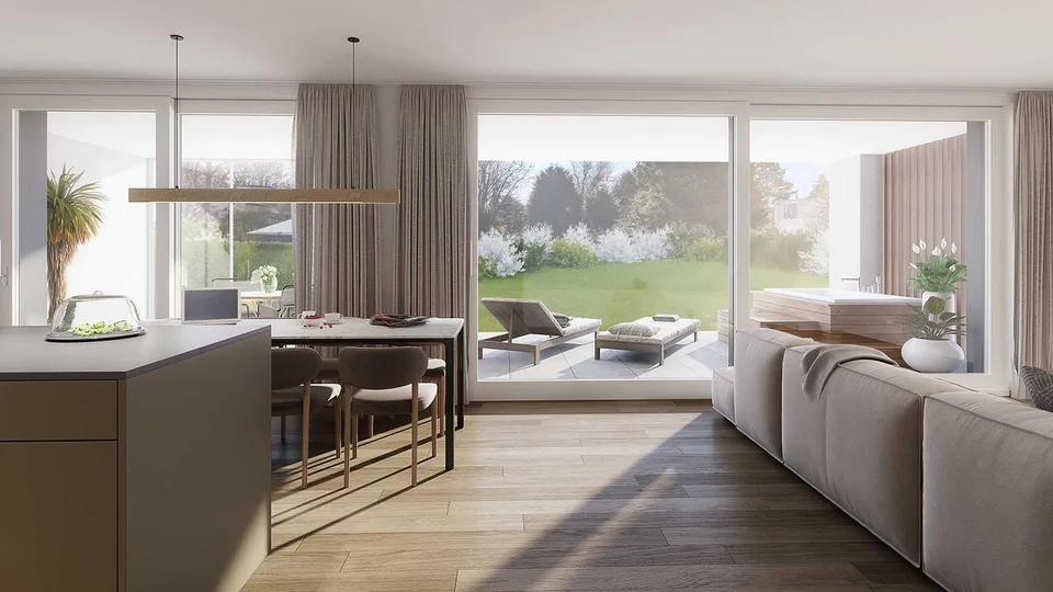Exklusive 4½-Zimmer Gartenwohnung mit Wintergarten