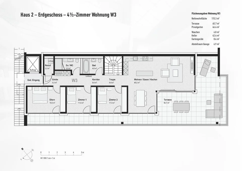 Bezugsbereite 4½-Zimmer Terrassenwohnung mit Aussicht – Foto 15 von 23