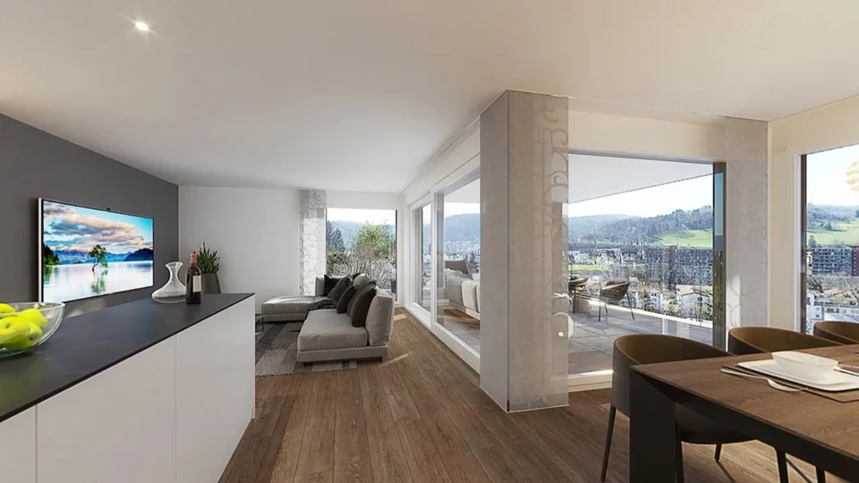 4½-Zimmer Terrassenwohnung mit Gartenanteil