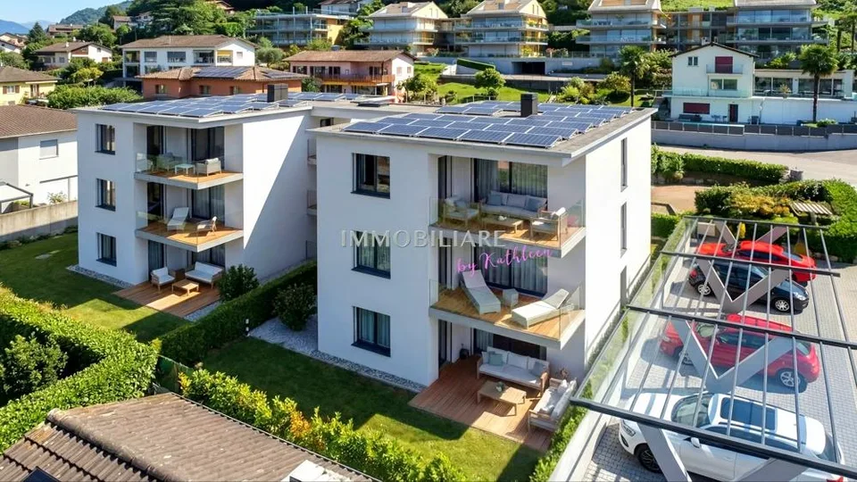 Piazzogna – Appartamento con bel giardino di nuova costruzione