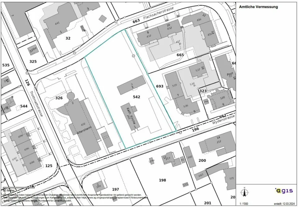 Wohnbau-Grundstück ca. 2'280 m2 im Baurecht abzugeben mit Richtprojekt