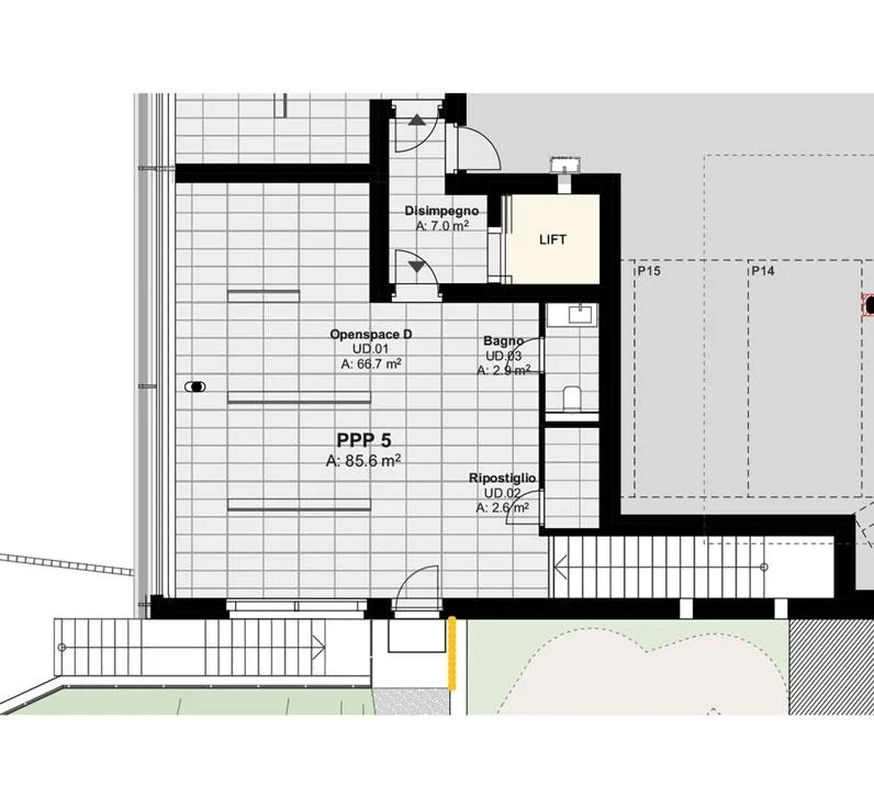 zu verkaufen Gewerbefläche auf 2 Ebenen (85,60 m2 + 72,60 m2) zur Büro – photo 12 of 13