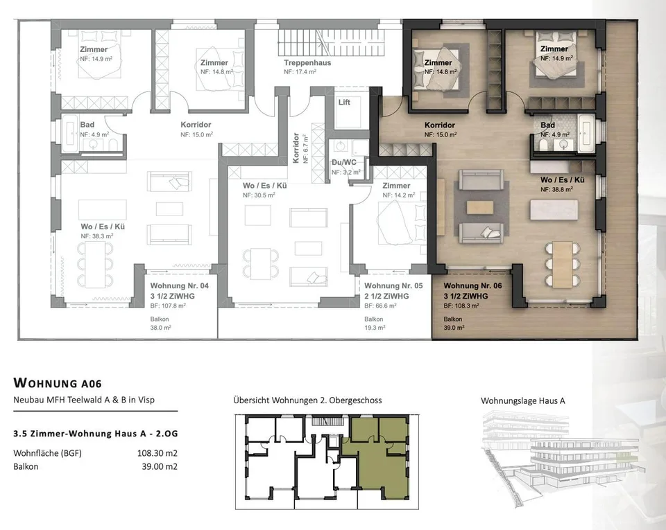 Appartement neuf de 3,5 pièces en hauteur privilégiée – Foto 10 von 12