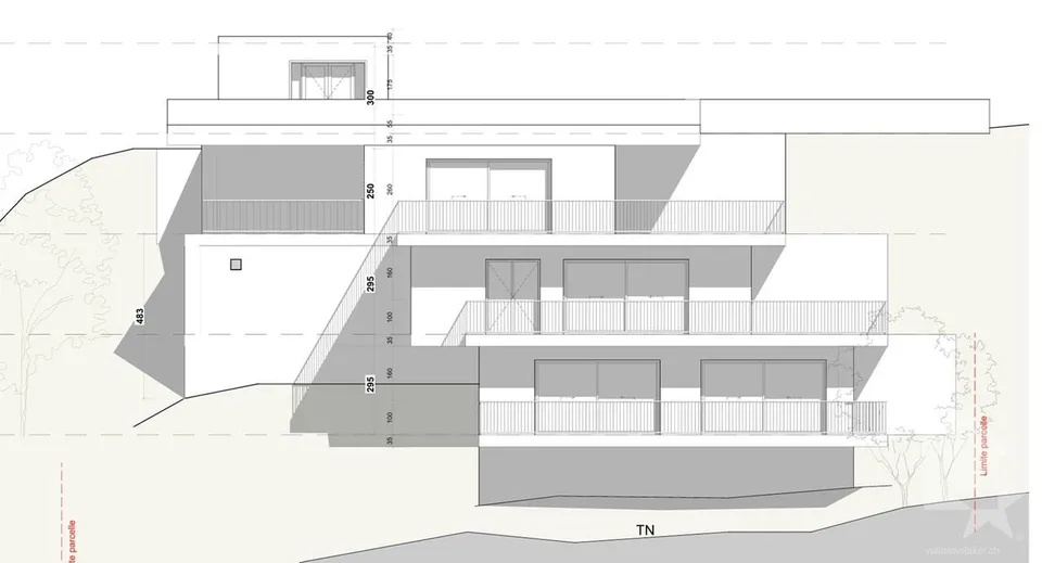 Immeuble de trois appartements avec autorisation de construire