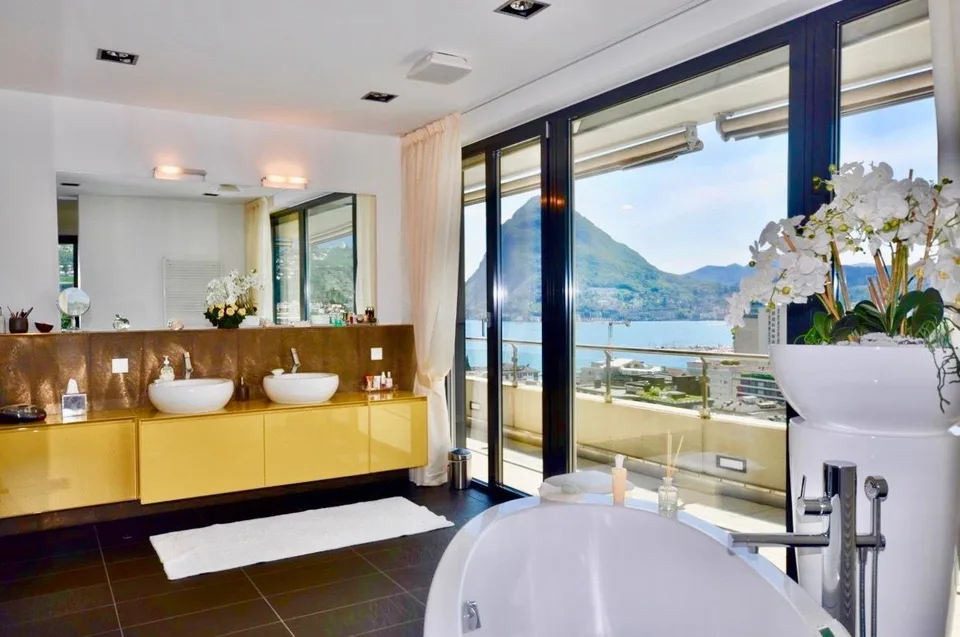 Magnifico Attico di Lusso con Terrazza-Tetto e Vista Lago di Lugano – foto 15 di 21