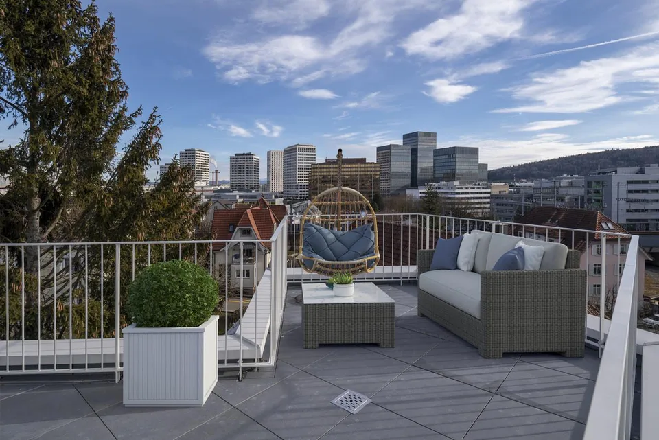 Erstbezug: Hochwertige Dachwohnung mit privatem Panorama-Rooftop – photo 6 sur 10