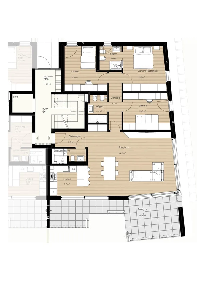 Luminoso appartamento 4,5 locali con terrazza e bel giardino privato – Foto 17 von 19