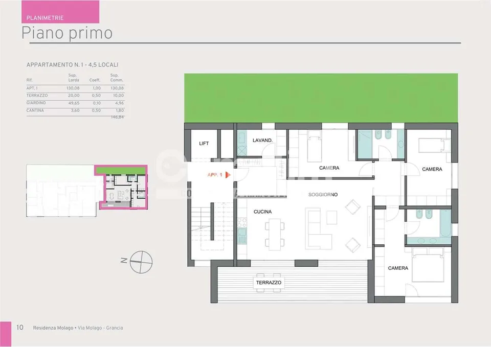 Nuovo App. 4.5 - Residenza Molago Grancia – Foto 8 von 11