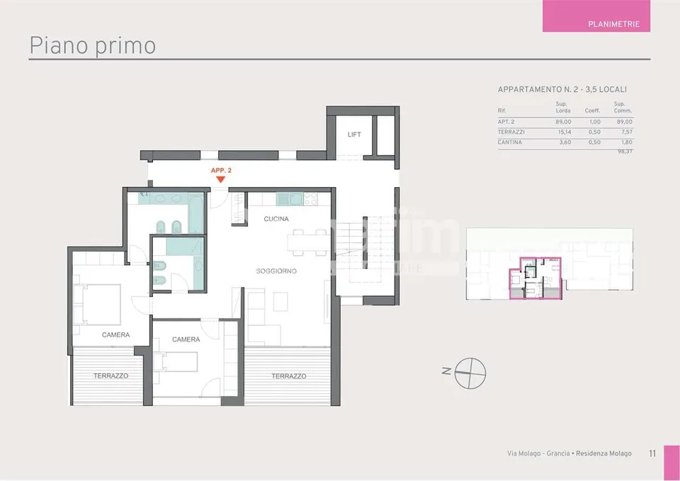 Nuovo App. 4.5 - Residenza Molago Grancia – Foto 9 von 11