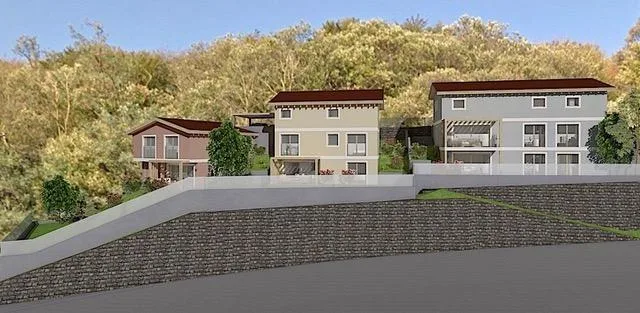 Terreno R2 di 1087 m2 col progetto approvato per 2 case, 2 appartam...