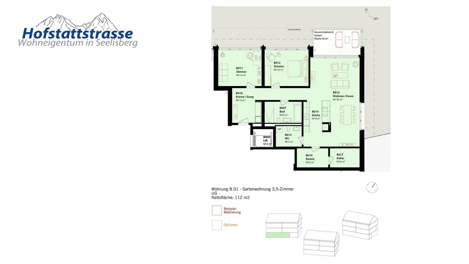 Grosse Neubau 3.5-Zimmer-Gartenwohnung