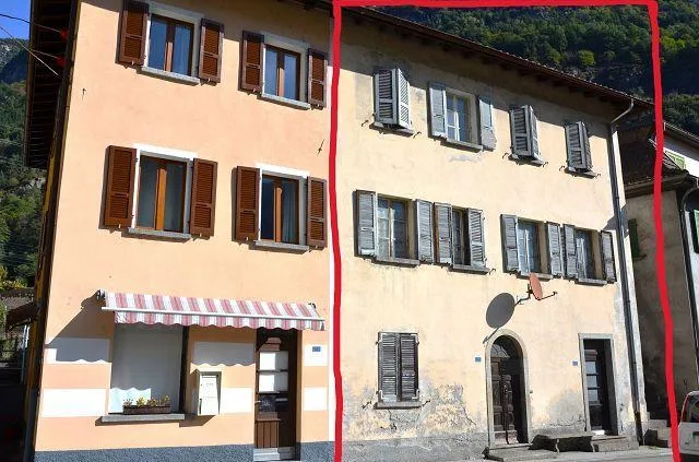 Grande casa ticinese da ristrutturare si 3 piani con annesso, centr...