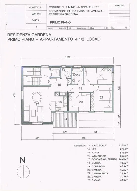 4 1/2-Zi-Neubau-Gartenwohnung in 3-Fam-Haus Progetto di un app. pia... – Foto 10 von 15