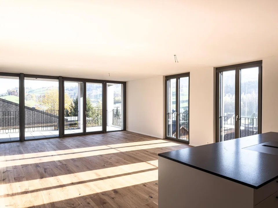 5.5 Neubauwohnung mit Weitsicht in Einfamilienhausquartier