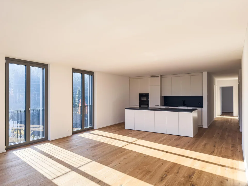 5.5 Neubauwohnung mit Weitsicht in Einfamilienhausquartier