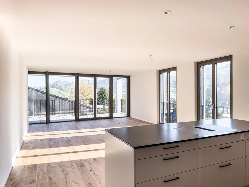 5.5 Neubauwohnung mit Weitsicht in Einfamilienhausquartier